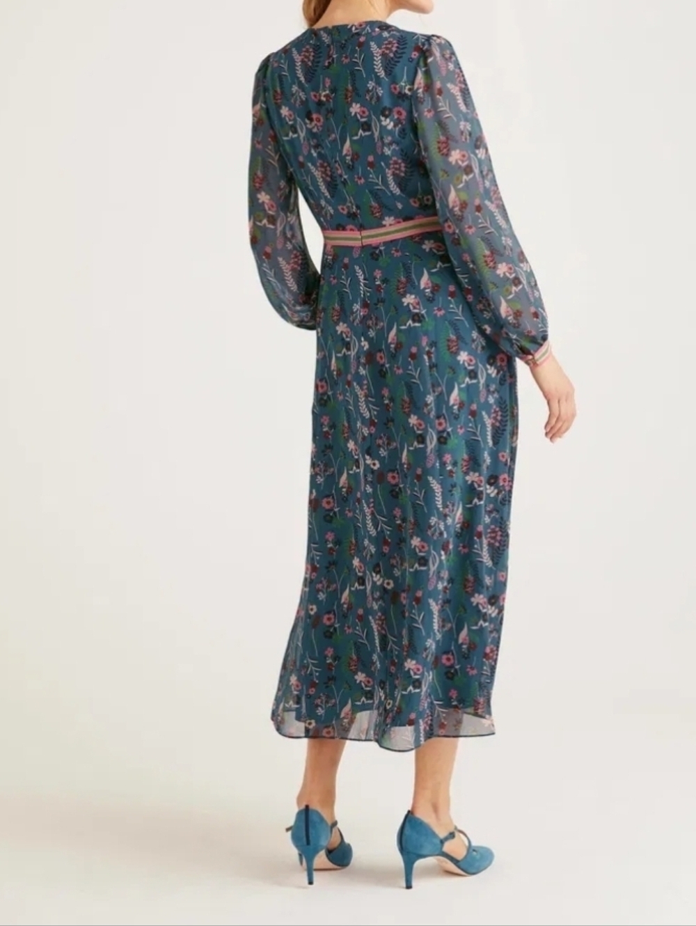 Boden Ellen Floral Maxi Dress  Baltic Botany floral print Size 16 - Picture 5 of 16